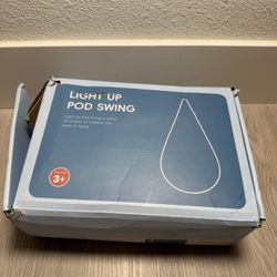 OUTREE Light Up Pod Swing Seat, Sensory Swing with LED Light, Cotton Kids Chair