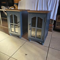 Farmhouse Style End Tables Set Of 2