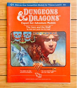 TSR DUNGEONS & DRAGONS — “The Gem and the Staff” Game Adventure