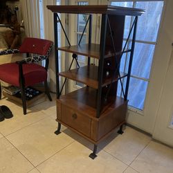 Solid Wood & Metal Shelving