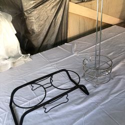 Dog Bowl Holder & Toilet Paper Holder