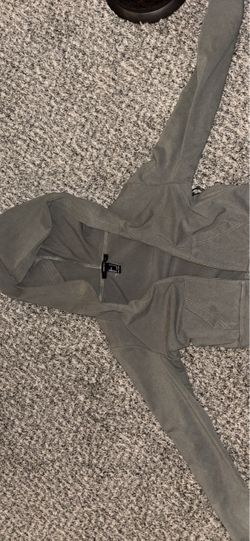Gray Zip-Up Hoodie Sweatshirt