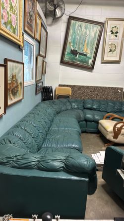 Leather Sofa set with leather chair