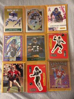 NFL Football Trading Cards Lot of 9