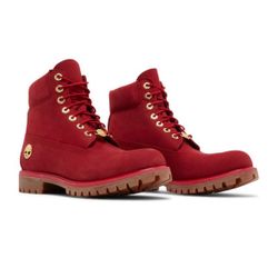 timberlance premium 6 in waterproof boot dark red nubuck