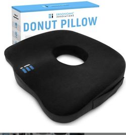 Premium Large Donut Pillow for Tailbone Pain Relief - Hemorrhoid Pillow