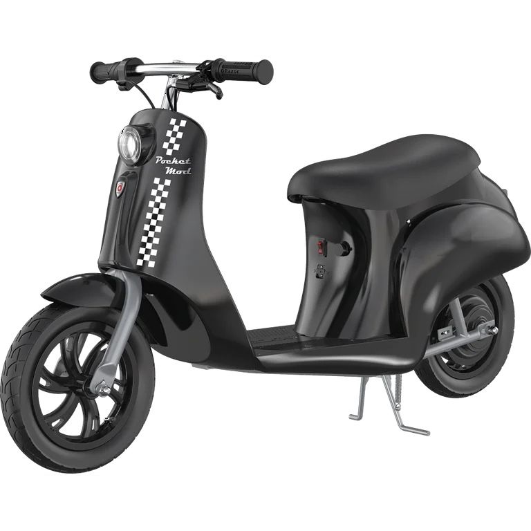 Razor Pocket Mod Miniature Euro-Style Electric Scooter - Onyx Black, 24V, up to 15 mph, for Child 8+