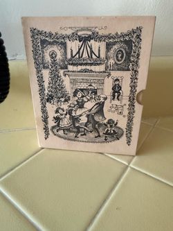 Vintage Victorian Christmas Scene Greeting Card
