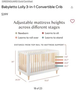 Babyletto Lolly 3-in-1 Convertible Crib