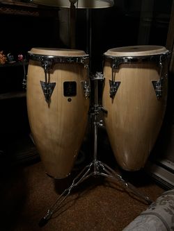 LP Aspire Conga Drums And Stand LIKE NEW!