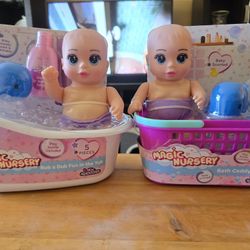 🆕️MAGIC NURSERY BATH BABIES. CHOICE OF PINK OR WHITE 