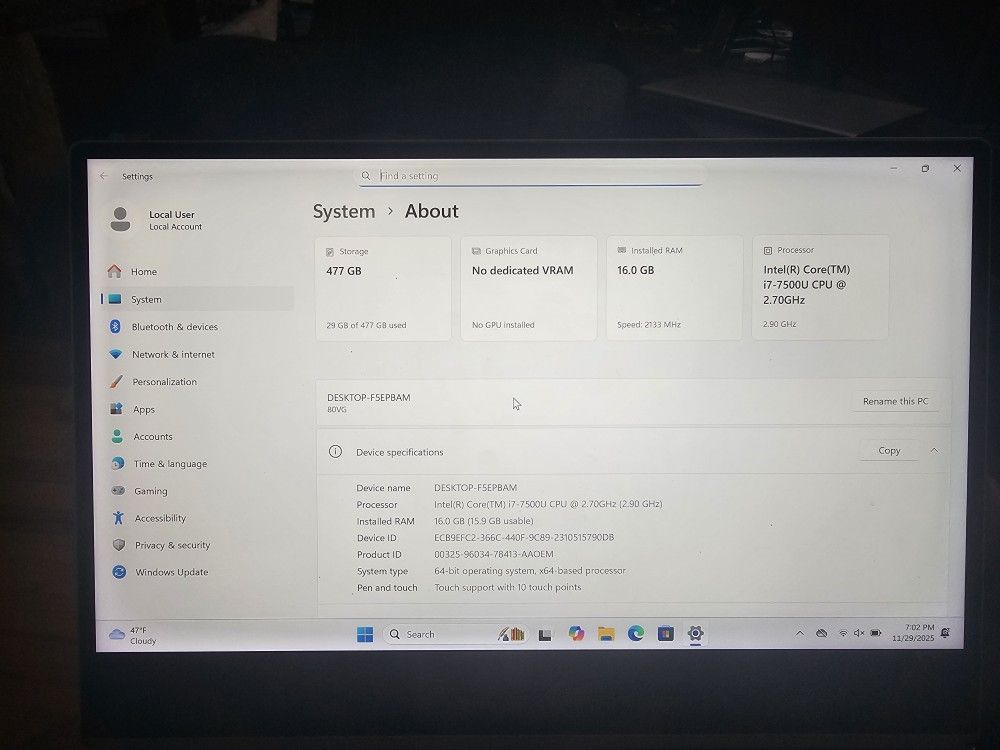 Lenovo Yoga Glass 910-13ikb
