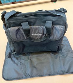 Black Eddie Bauer diaper bag