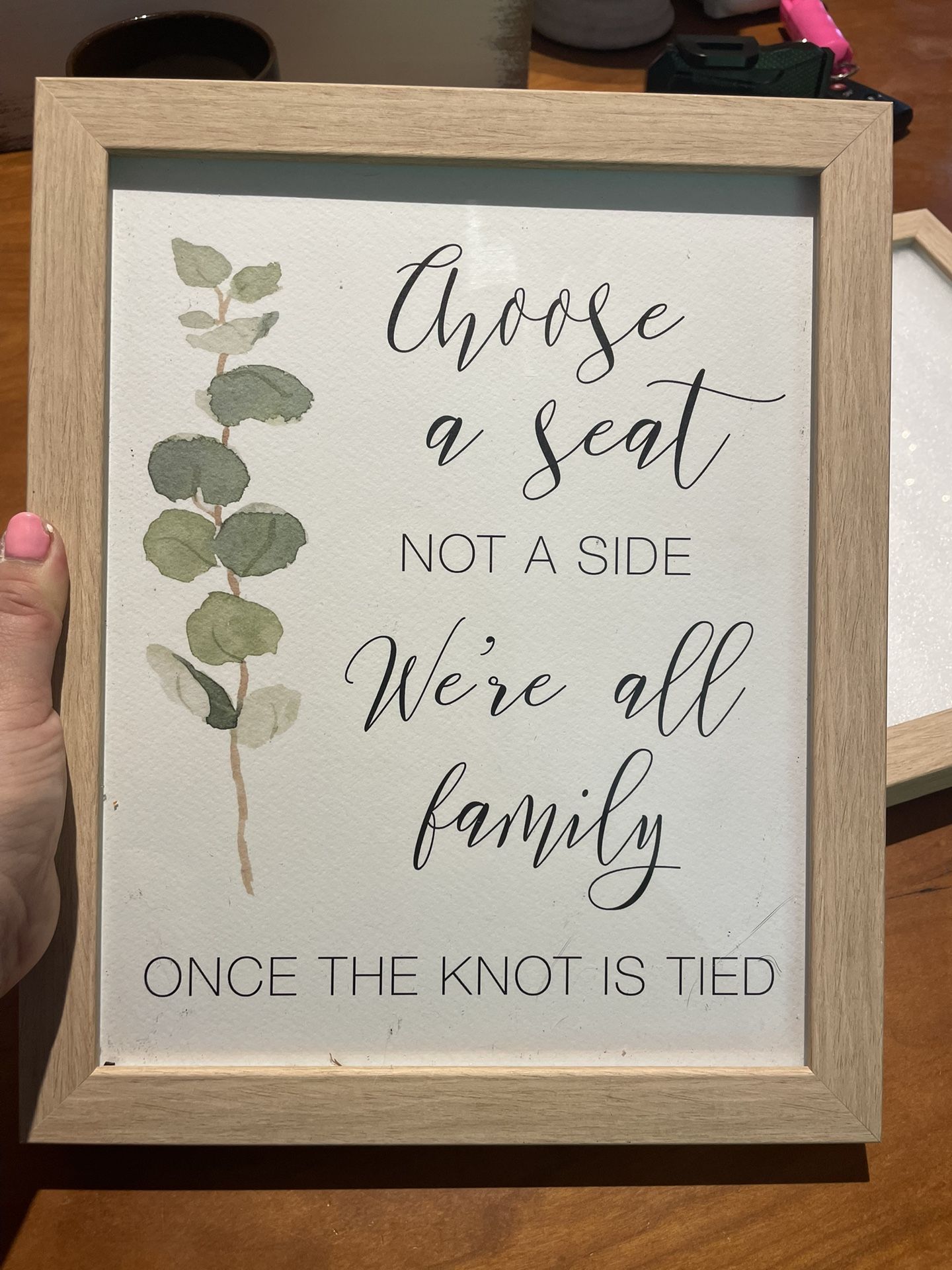 Wedding Sign + 2 Empty Frames