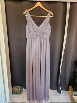 Formal Gray Dress with Hoodie Cape- size 12