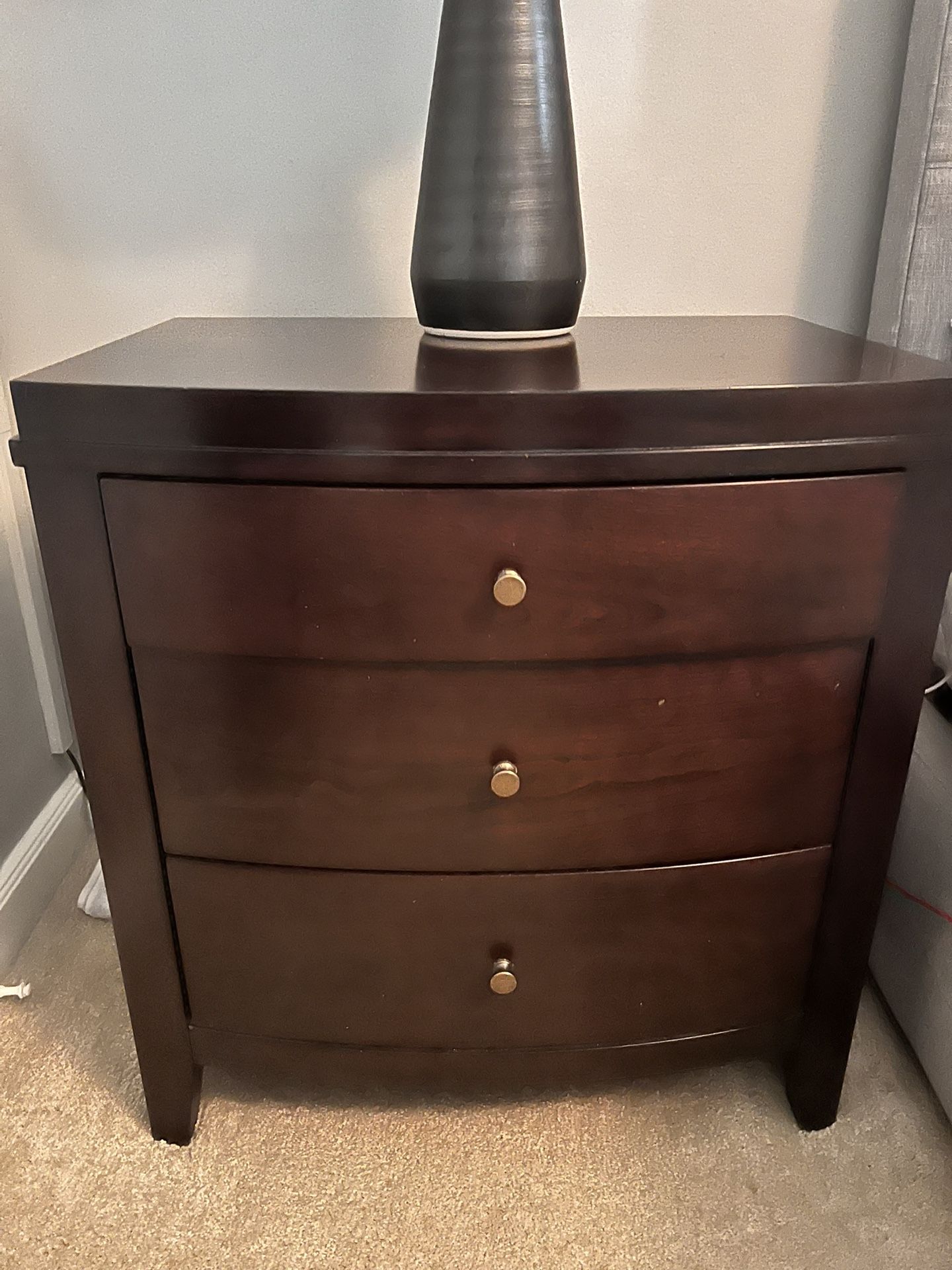 Colette Crate & Barrel Nightstand - Dark Walnut