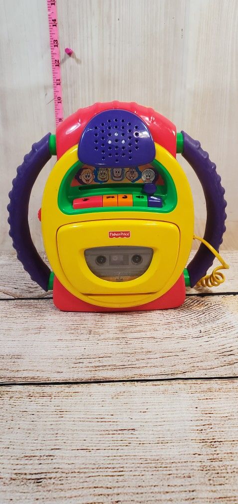 @CHV. Fisher Price Kids Children Boombox boom box portable tape player for parts