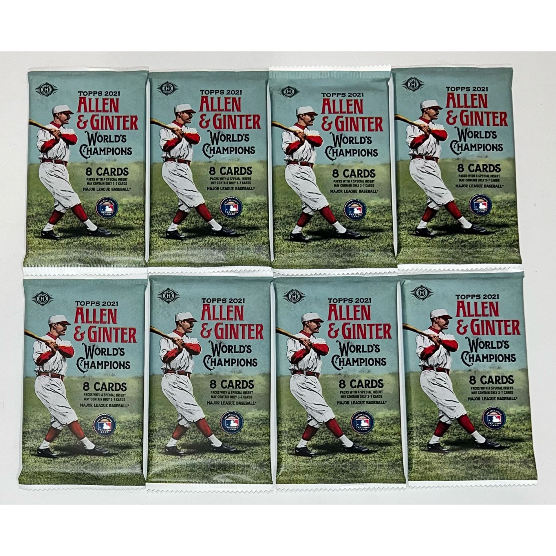 (8) 2021 Topps Allen & Ginter Baseball Hobby Packs BRAND NEW FACTORY SEALED 8 Pack Lot 8-card Packs