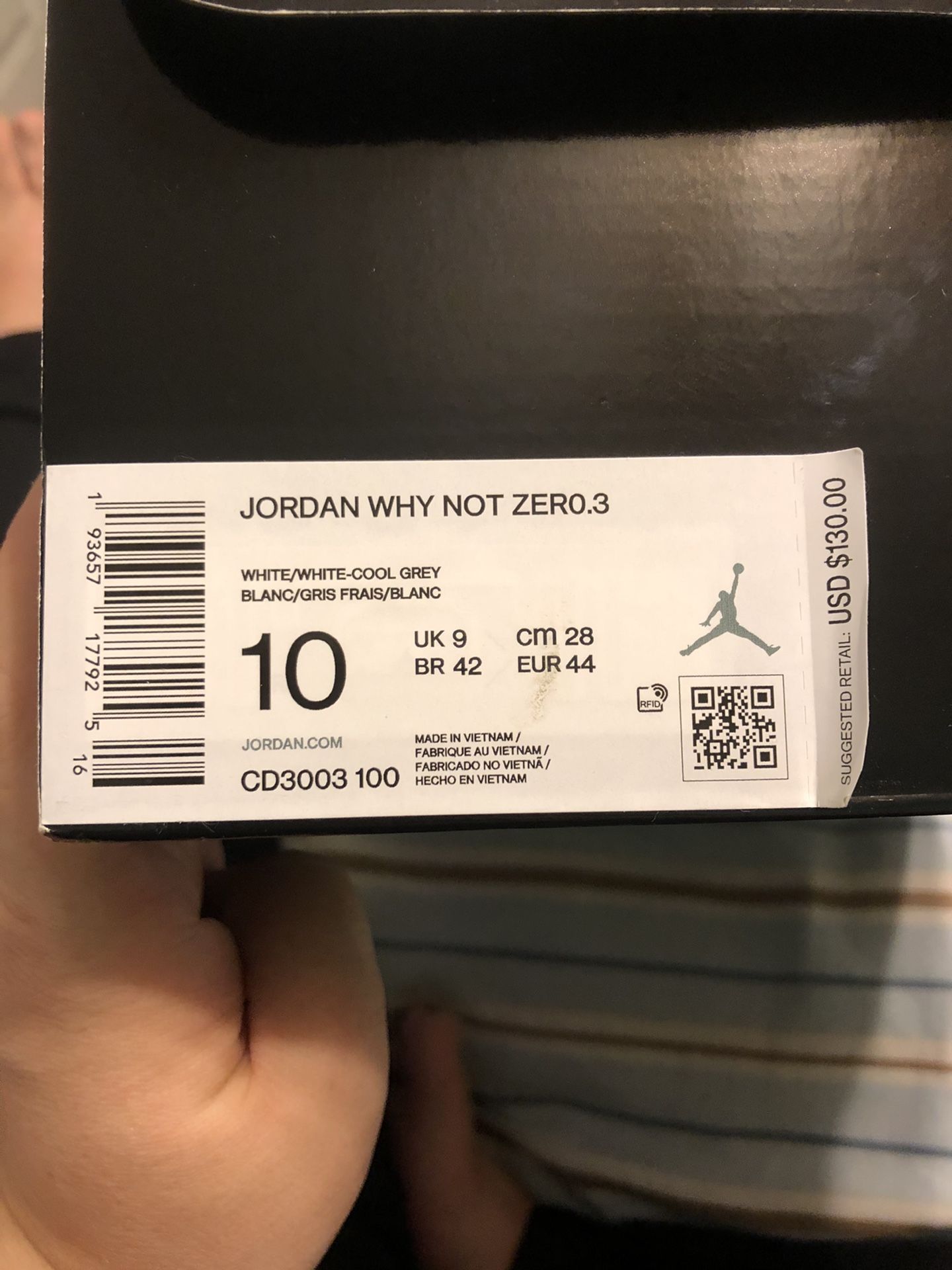 Jordan Why Not Zero.3 Size 10