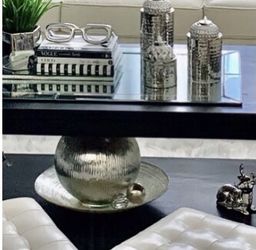 Coffee Table 48” L Color Black With 2 Sidetables