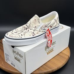 Vans x Harry Potter Women’s 9 Men’s 7.5 Slip On Marauder's Map Mens Shoes NEW Dead Stock Collector