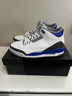 DS New Jordan 3 Racer Blue Size 9