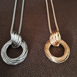 2 - 18"-20" Metal Necklaces