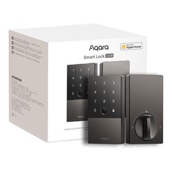 Aqara Smart Lock U100, Fingerprint Keyless Entry Door Lock with Apple Home Key, Touchscreen Keypad, Bluetooth Electronic Deadbolt, IP65 Weatherproof,