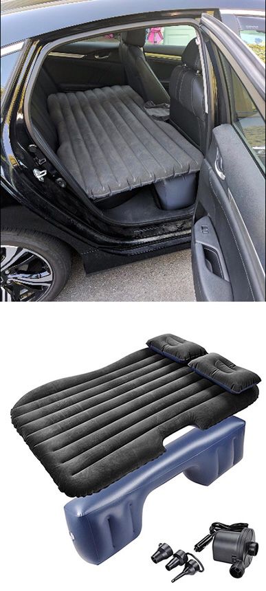 New in box $25 Inflatable Mattress Car Air Bed Backseat Cushion Travel Camping w/ Pillow Pump 54x33”
