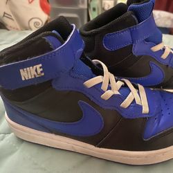 Nike Blue And Black Shoes Hi Tops Kids Size 1 