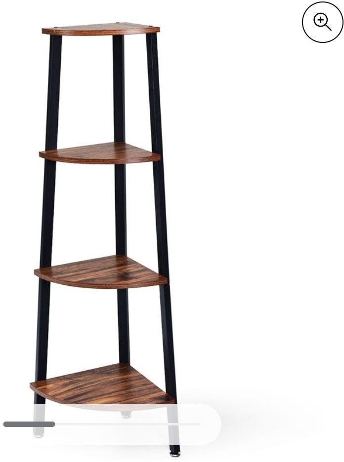 4-Tier Corner Shelf Metal Storage Rack 