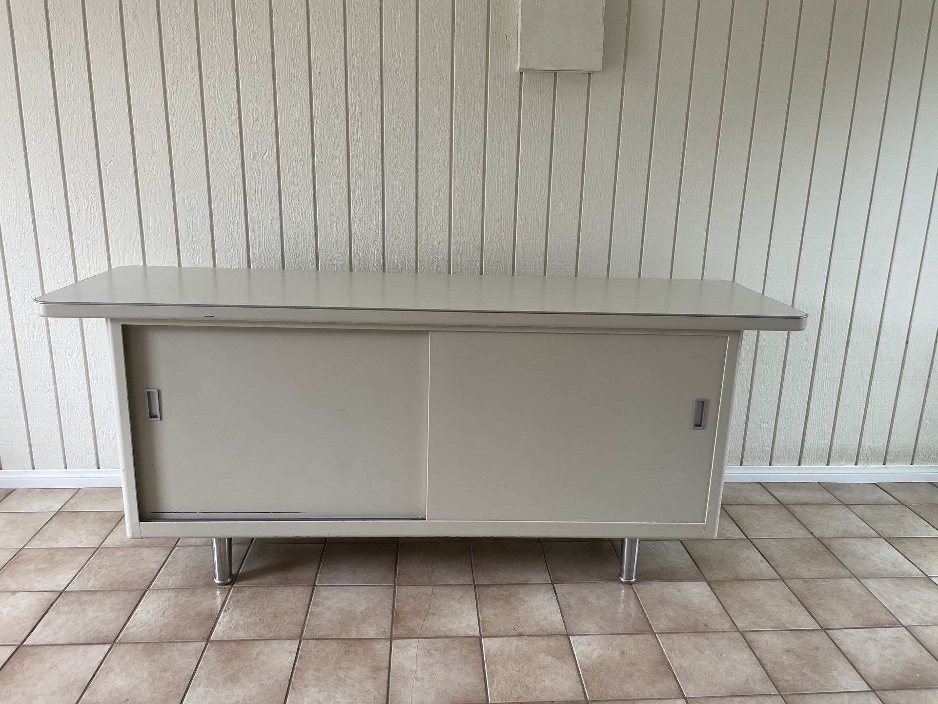 Mid century Modern Bomber Metal Cabinet