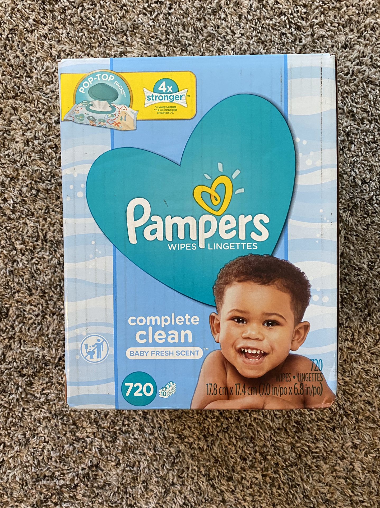 Pampers 720 wipes with free gerber baby foods