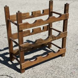 Vintage Mid Century Japanese Wine Rack 