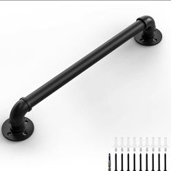 Wall Handrail 2FT/60CM,Industrial Staircase Railing 1.25 Inch Tube Diameter,Galvanized Pipe