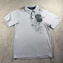 Vintage Fox Racing Men’s Size S White Skate Polo Shirt Grunge Y2K Surf #5A