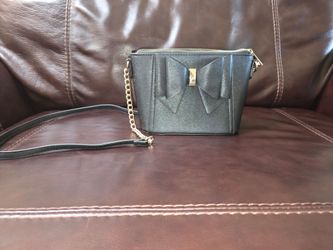 Black leather purse