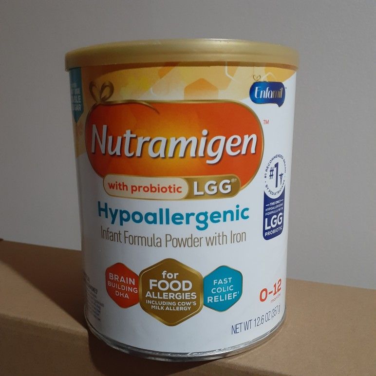 12.6 oz Nutramigen hypoallergenic baby formula powder with Omega-3 DHA 