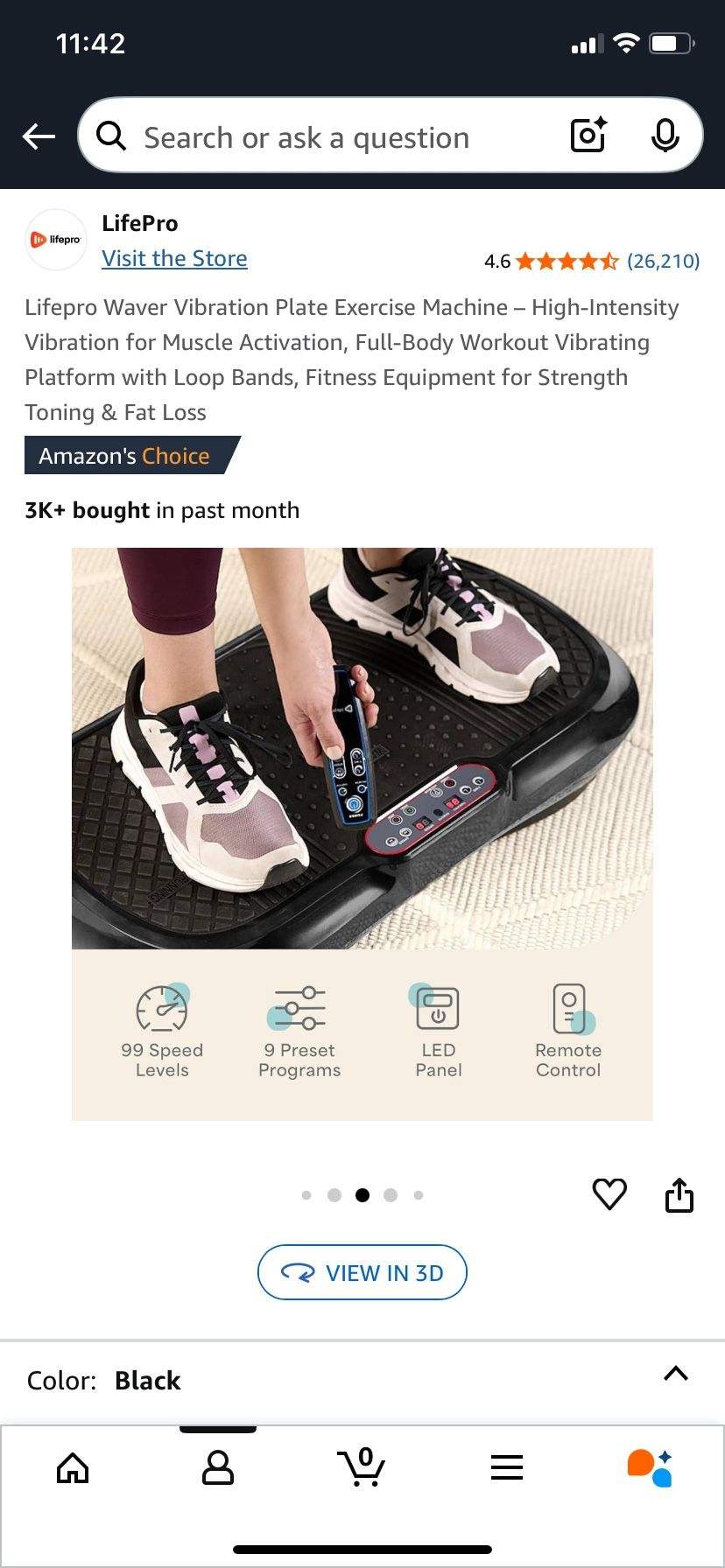 Lifepro Waver Vibration Plate Exercise Machine With Remote