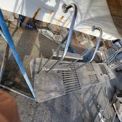 Teak Swim step and Ladders 