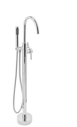 New Akdy 1-Handle Freestanding Floor Mount Roman Tub Faucet Bathtub Filler with Hand Shower in Chrome