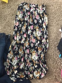 Long Floral Skirt