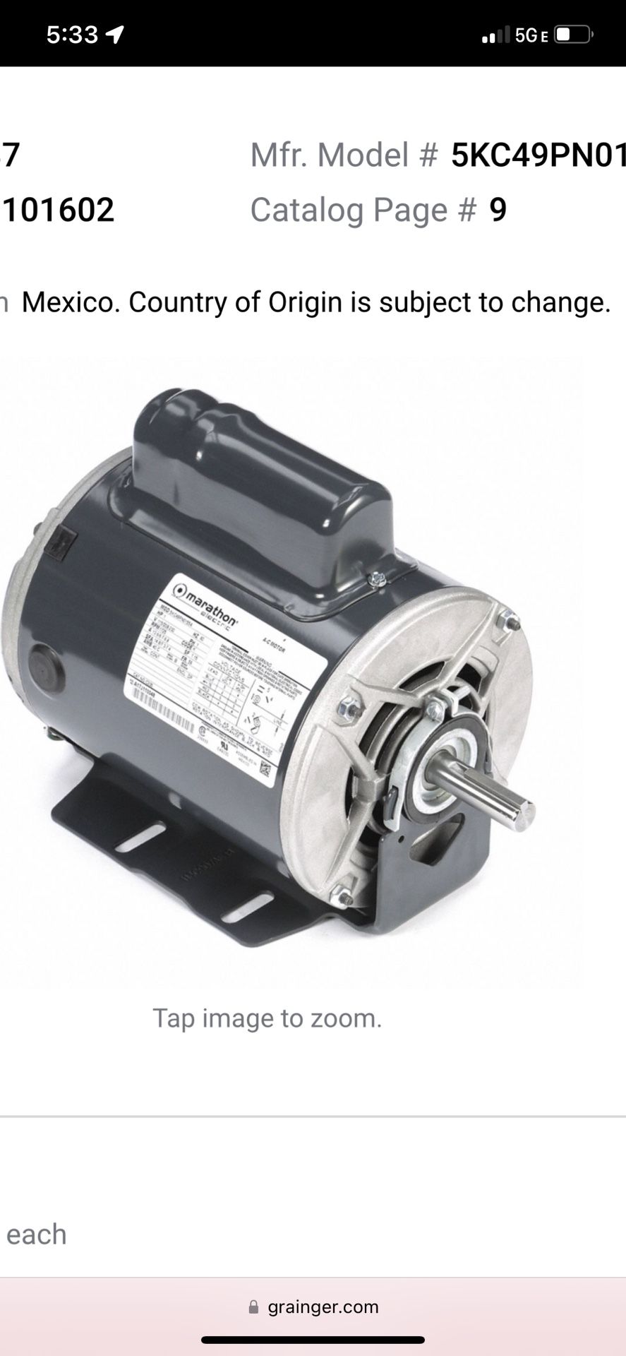 General Purpose Motor For $200 Brand New