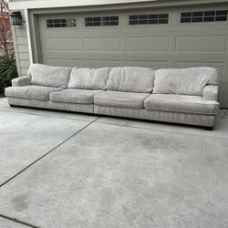 Beautiful Light Grey Four Seater Sectional (Delivery Available)