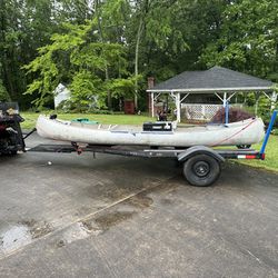 Grumman Canoe & Trailer Combo