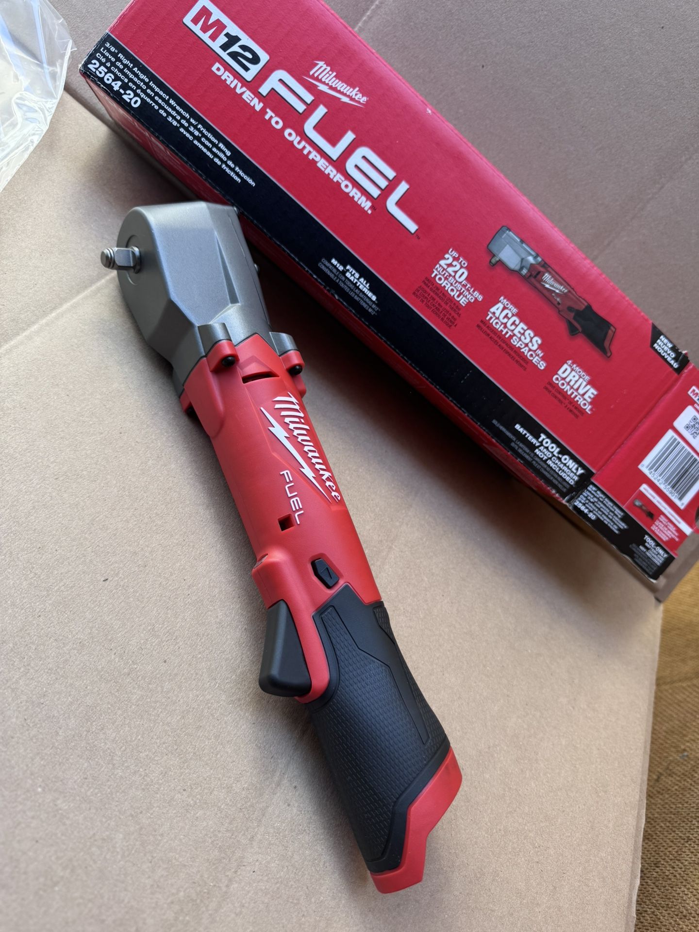 Milwaukee M12 FUEL 12V Lithium-Ion Brushless Cordless 3/8 in. Right Angle Impact Wrench (Tool-Only)