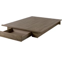 Sturdy Platform Bed with Drawer