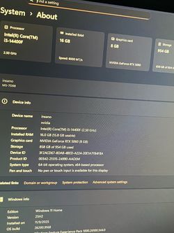 White iBUYPOWER Gaming PC RTX 5060 + LG UltraGear 240Hz Monitor  Price: $1,000 OBO  Selling my white iBUYPOWER gaming PC with an NVIDIA GeForce RTX 50