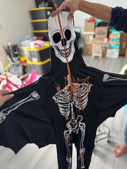 Boys Skelton body suit costume