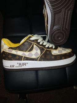 Nike Air Force 1 Louis Vuitton Custom Sneakers Size 9 US